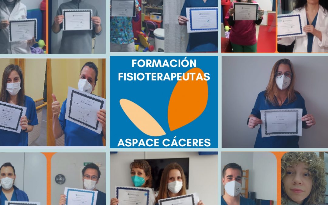El equipo de fisioterapeutas de ASPACE Cáceres finaliza una nueva formación